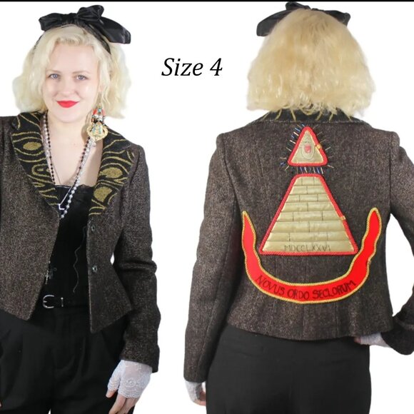 Ann Taylor Jackets & Blazers - Desperately Seeking 80s Pyramid Style Size 4 Bronze Tweed Susan Jacket